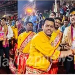 Mother Ganga Maha Aarti on the eighth day of Navaratri