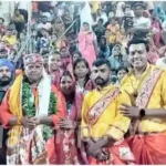 Sohanlal Shri Mali in the Maha Aarti of Mother Vindhyavasini on Navratri in Vindhyachal