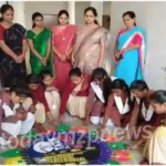 Sonbhadra Students remembered Ratan Tata by making Rangoli