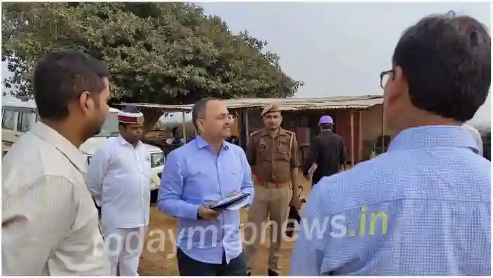 Madihan Additional Commissioner inspected the under construction Vindhya University