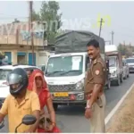 There was a huge traffic jam on Lumbini Dudhi road in Chilh Mirzapur