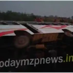 Three passengers injured as bus overturns in Mirzapur