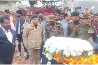 A huge crowd gathered to bid final farewell to the son of Narayanpur