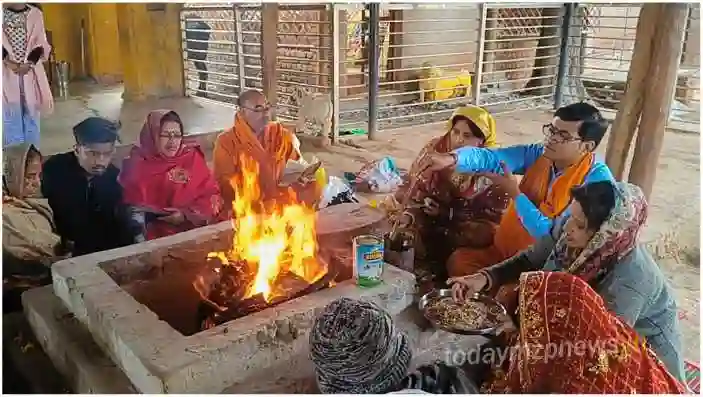 Hawan Pujan organized on Amavasya at Om Shanti Gangadhar Ashram