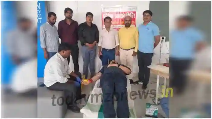 Voluntary blood donation camp organized by OK Motors on the occasion of Labor Day